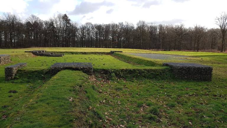 De ruïnes van het oorspronkelijke kasteel (foto: Harry de Laat/Heemkundekring ‘de Baronie van Cranendonck').