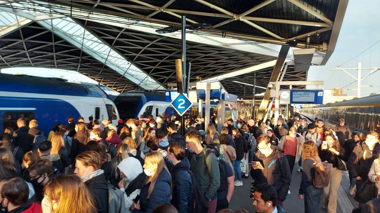 Drukte op station Tilburg (foto: Corrado Francke).