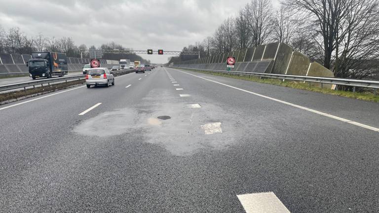 A2 bij Eindhoven woensdagavond dicht door spoedwerkzaamheden (foto: Rijkswaterstaat).