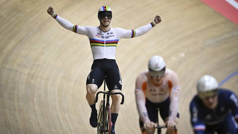 Harrie Lavreysen pakt drie Europese titels in Zwitserland (Foto: ANP)