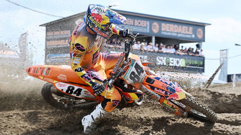 Jeffrey Herlings tijdens de GP van Vlaanderen (foto: ANP).