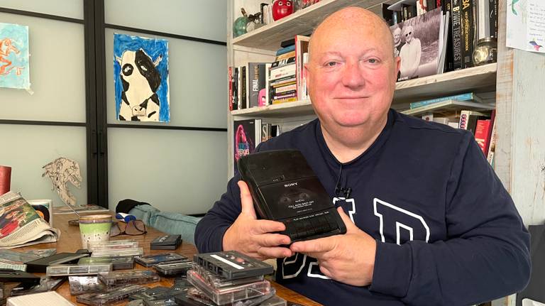 Jean-Paul Heck nam honderden wereldsterren op met zijn cassetterecorder (foto: Erik Peeters).