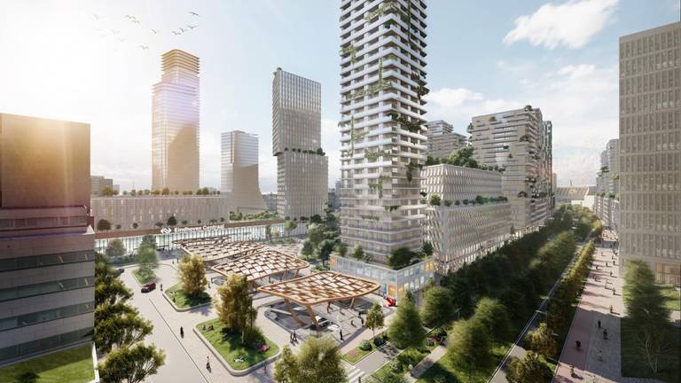 Zo moet het nieuwe busstation van Eindhoven er uit gaan zien (beeld: gemeente Eindhoven).