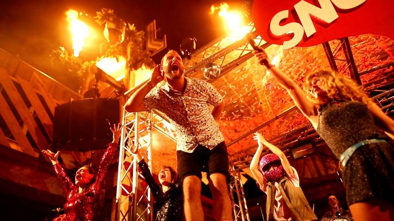 Tim met Disco Snolly tijdens een eerdere editie van Desperados Roadshow (privéfoto).