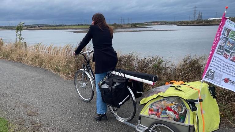 Gijsje van Bakel onderweg naar de klimaattop in Glasgow (foto: Gijsje van Bakel).