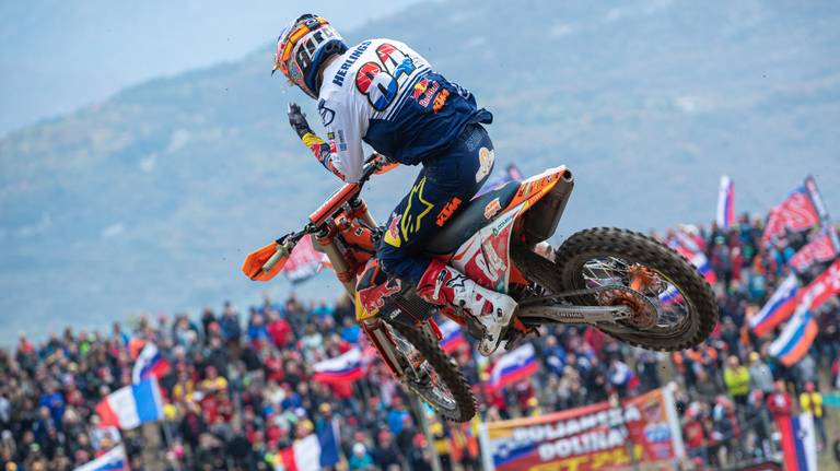 Herlings, toen nog als klassementsleider, in Italië (foto: KTM Images/Ray Archer).