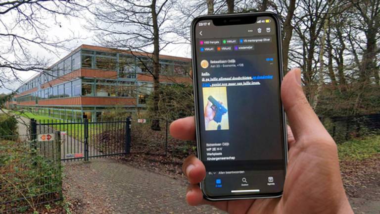 Het appje met de doodsbedreiging (foto: RTV Utrecht).