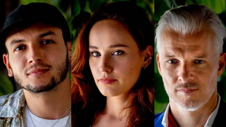 Sahil Amar Aïssa, Laetitia Gerards en Arno Kantelberg (foto's: AVROTROS).