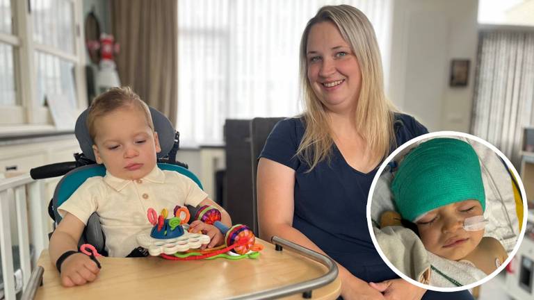 Moeder Silvana met haar zoon Milan.