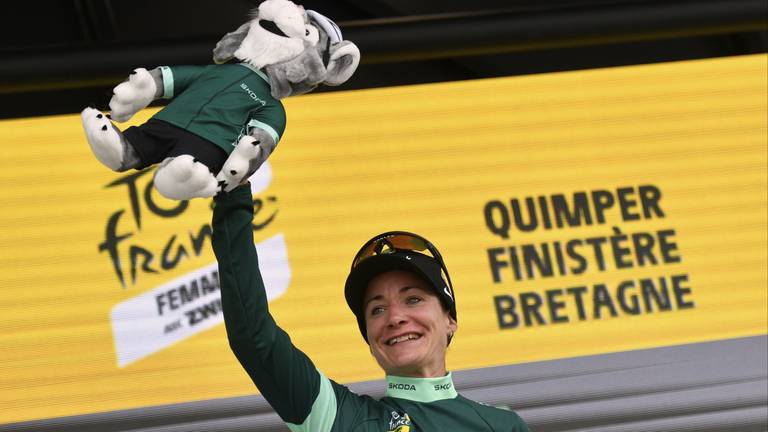 Marianne Vos in het groen (foto: ANP).