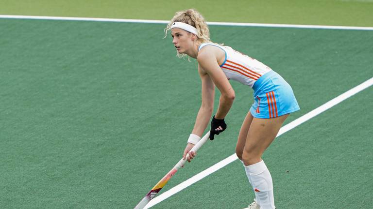 Yibbi Jansen in het Nederlands team (foto: Andre Weening/Orange Pictures)