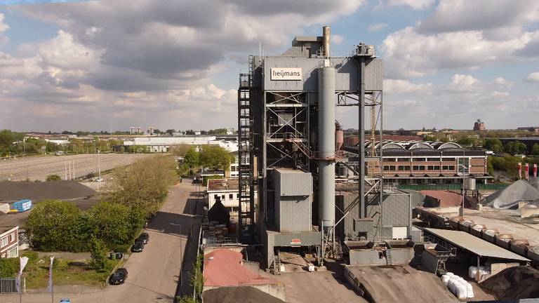 De asfaltcentrale aan de Veemarktkade in Den Bosch.