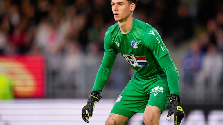 Jort Borgmans, de keeper van FC Eindhoven, die zesmaal moest vissen (foto: OrangePictures).