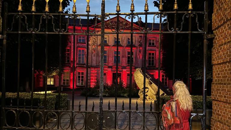 Het Noord-Brabants museum was een van de gebouwen die rood kleurde (foto: Omroep Brabant).