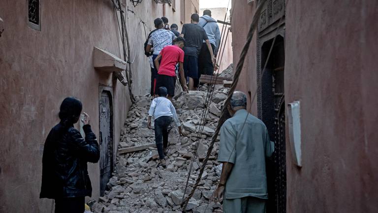 Zware aardbeving in Marrakech (FotoL ANP)