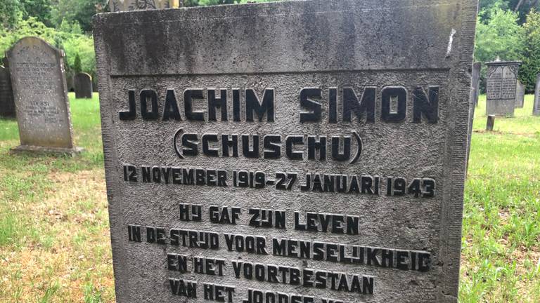 Het graf van Joachim Simon op de Vrachelse Heide. (foto: Raoul Cartens)