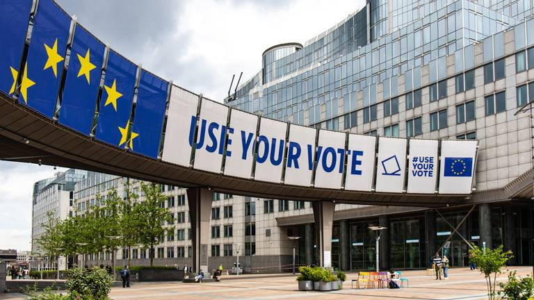 Het gebouw van het Europese parlement (foto: ANP)