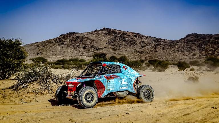 Paul Spierings in zijn buggy (foto: ANP).