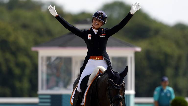 Van Liere tijdens de Olympische Spelen in Parijs (foto: ANP).