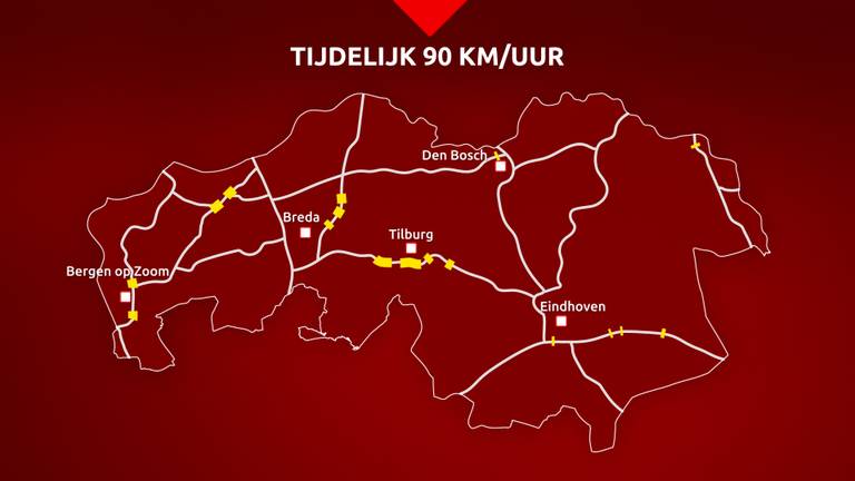 Hier mag je voorlopig maar 90 kilometer per uur wanneer de weg nat is