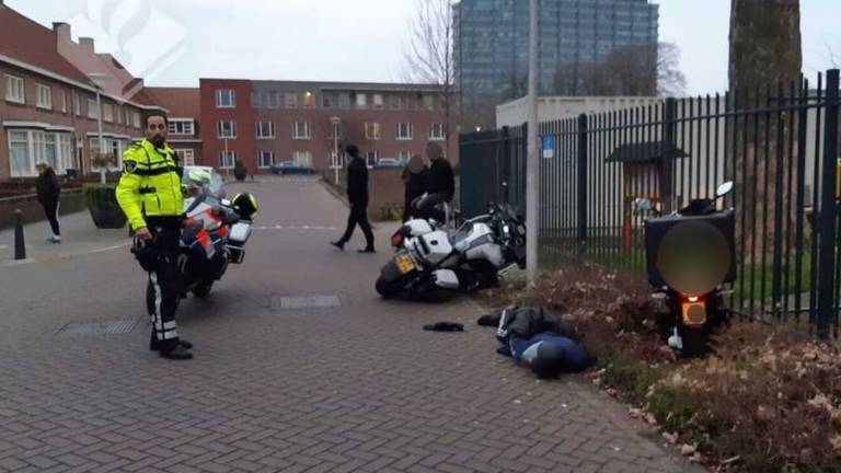 Hicham (links) na de achtervolging (foto: Hicham Argani).