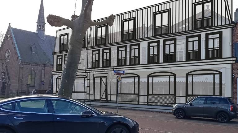 Het ontwerp voor het nieuwe hotel