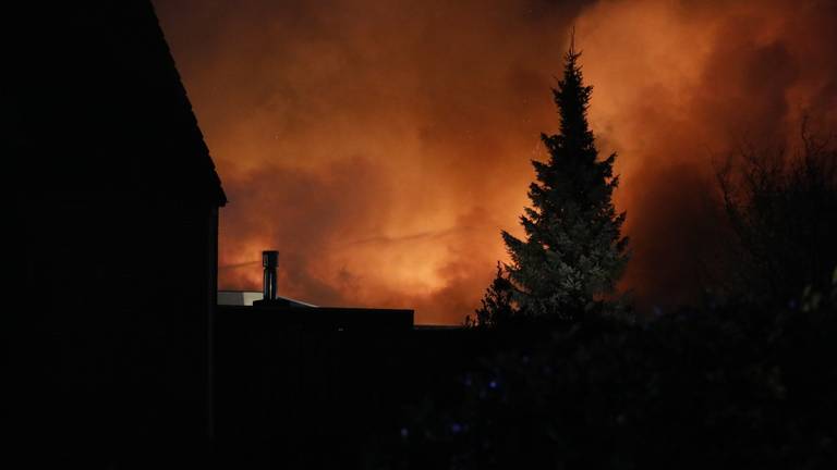 De brand in Kruisland (Foto: Christian Traets/SQ Vision).