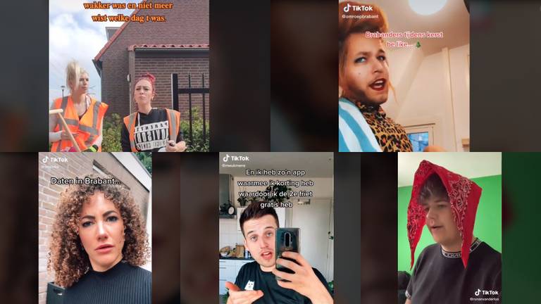 De vijf leukste Brabantse TikTokkers (foto: TikTok).