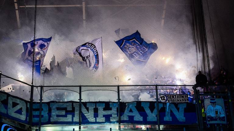FC Kopenhagen-fans in Eindhoven (Foto: ANP)