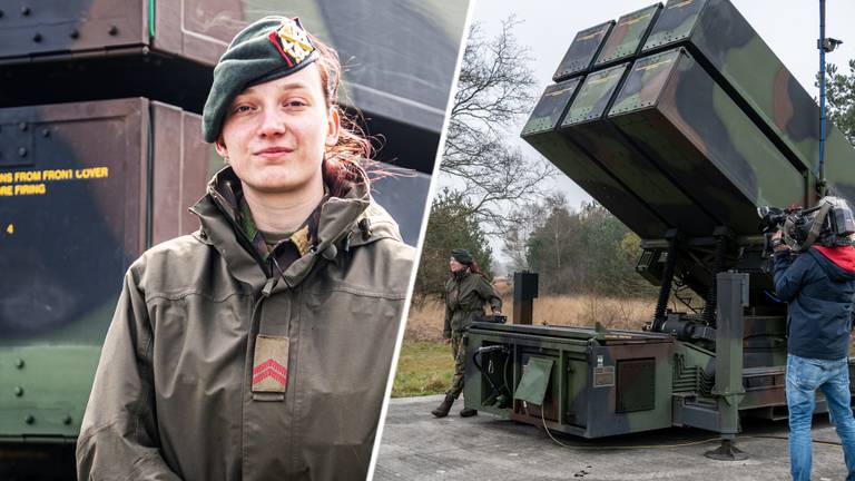 Anouk werkt als militair in op de kazerne Vredepeel (foto: Lars de Brouwer)