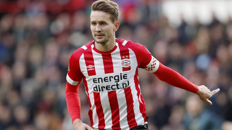 Luuk de Jong bij PSV in 2019 (foto: ANP).