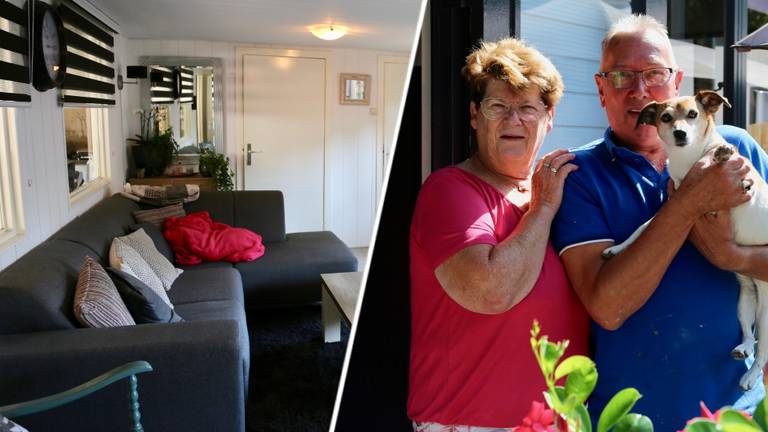 Binnengluren op de camping: Leo en Bernadette hebben een luxe stacaravan