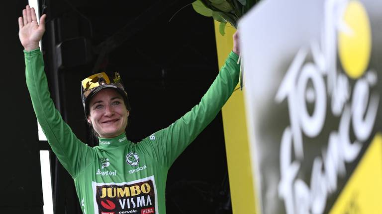 Marianne Vos in het groen (foto: ANP)