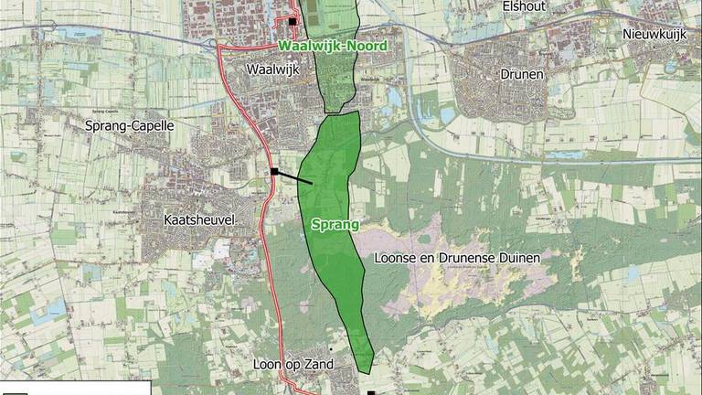 In het groen het gebied waar Vermilion gas wil gaan winnen (kaartje: ministerie EZK).