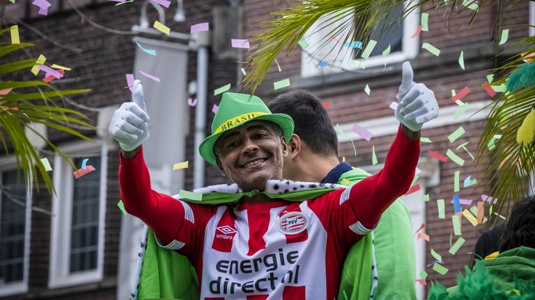 Romario bij de carnavalsoptocht in 2019 in Eindhoven (foto: ANP).