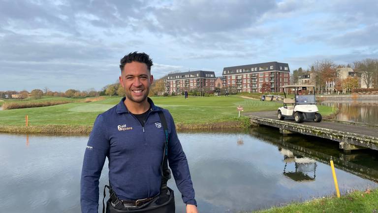 Nicky Dörfel op de golfbaan in Teteringen