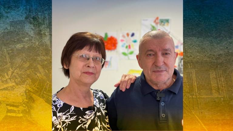 Olga en Pavel Marakov(a) wonen al bijna een jaar in de opvang in Veghel (foto: Jos Verkuijlen)