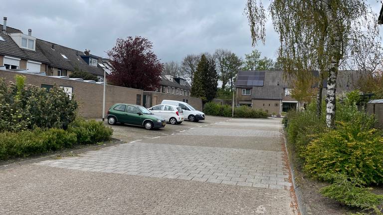 De parkeerplaats waar is geschoten