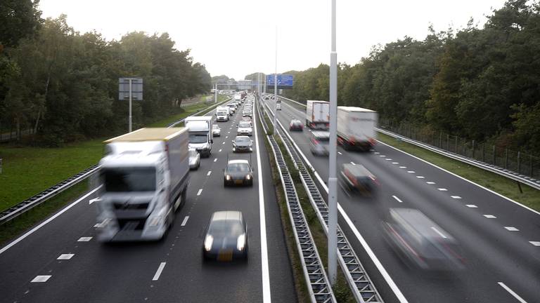 De A58 bij Moergestel (archieffoto)