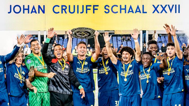 De goal van Noa Lang was voldoende voor het winnen van de Johan Cruijff Schaal (foto: Marcel van Dorst/Eye4Images).