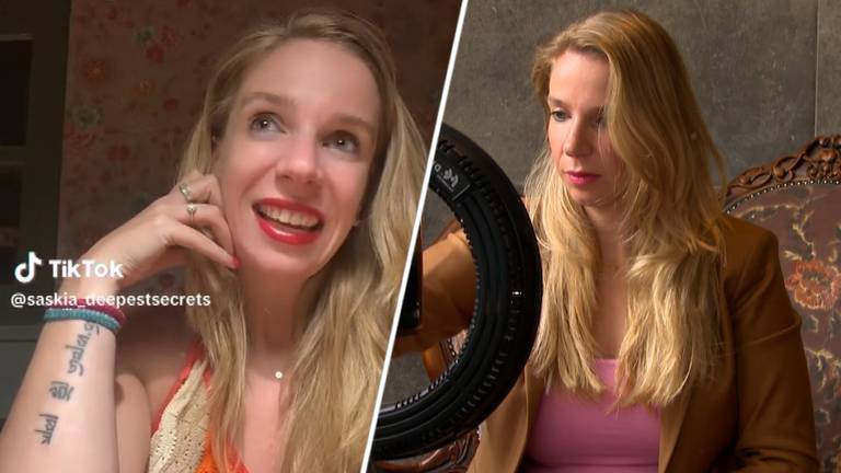 Saskia is een hit op TikTok met haar escortbureau Deepest Secrets (beeld: TikTok en Omroep Brabant).
