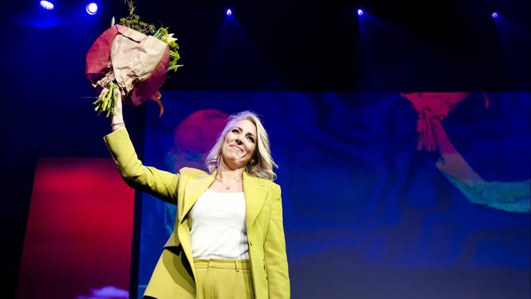 Marijnisse bij het afscheid als partijleider van de SP (foto: ANP).