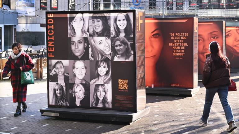 Een campagne tegen femicide (foto: ANP/Hollandse hoogte/Peter Hilz).
