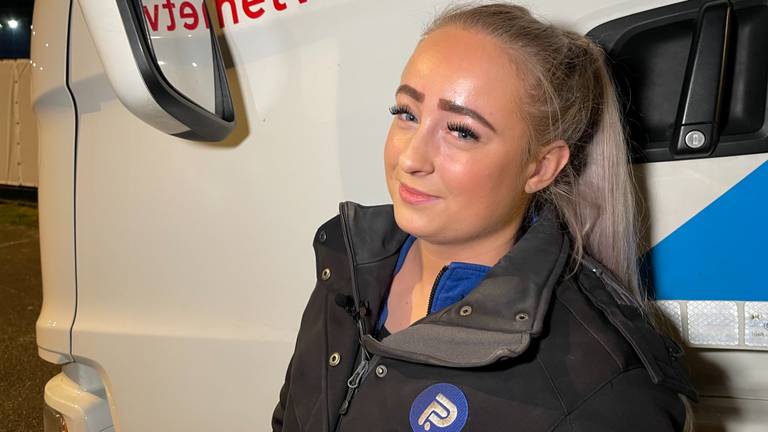 Fabienne uit Valkenswaard wil graag vrachtwagenchauffeur worden (foto: Alice van der Plas).