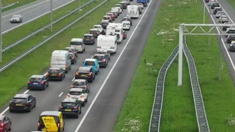 File op de A50 (foto: Rijkswaterstaat Verkeersinformatie/X).