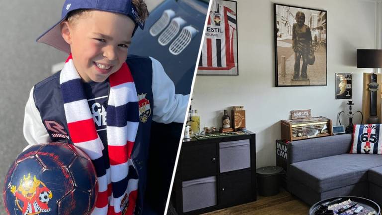 Naoufal (7) en de Willem II-mancave van John.