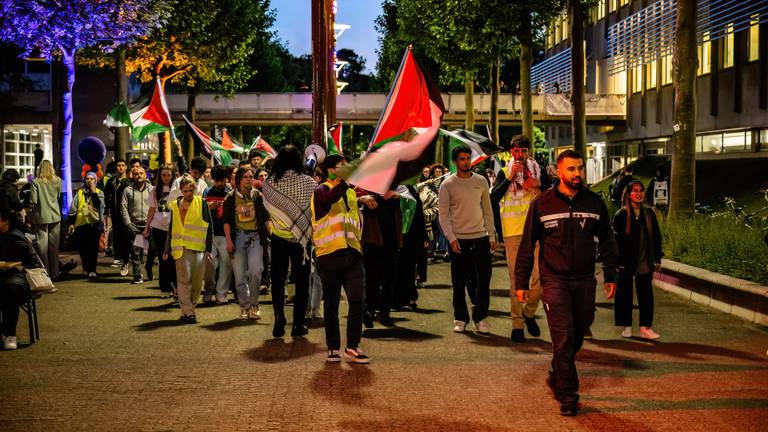 Pro-Palestijnse betoging bij de Tilburg University