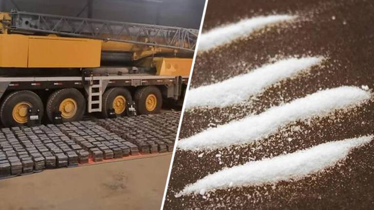 Enorme drugsvangst in Moerdijk in 2024 (foto: OM).