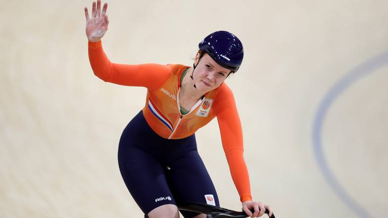 Hetty van de Wouw na haar finalerit, waarin ze zilver pakte (foto: ANP/EPA/MARTIN DIVISEK).