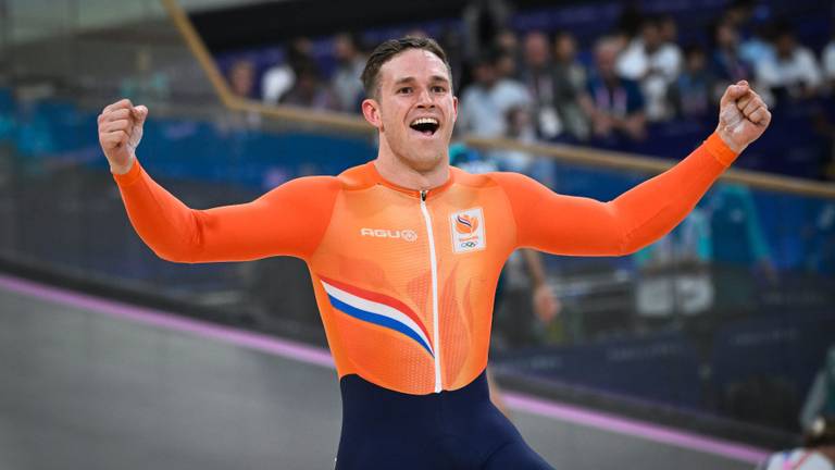 Harrie Lavreysen een week eerder (Foto: Orange Pictures).